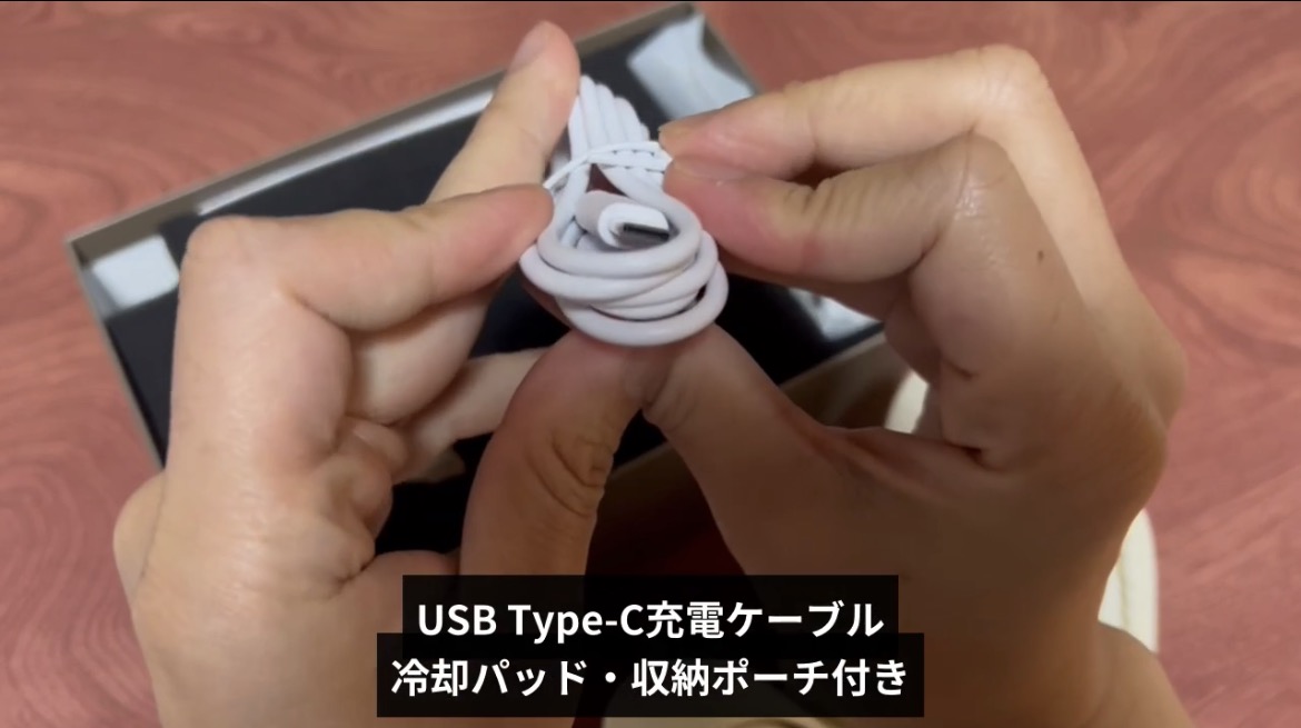 付属のUSB Type-C充電ケーブル